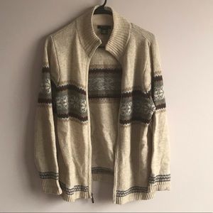 Eddie Bauer fair isle zip up